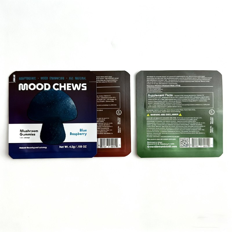 China 3 side seal flat pouch with zipper